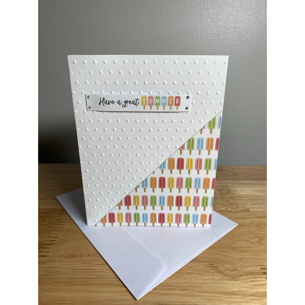 Handmade Summer Blank Greeting Card A2 & Envelope